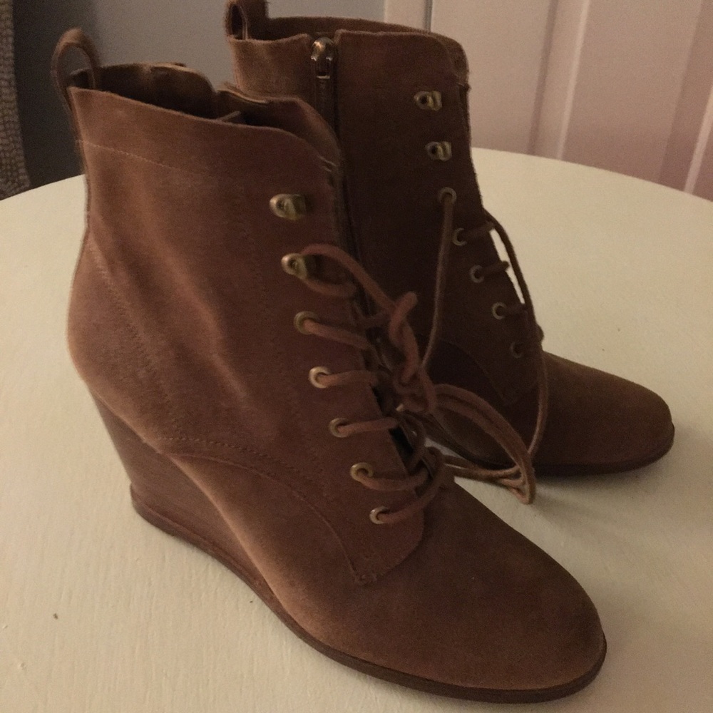 BCBG wedge ankle boots